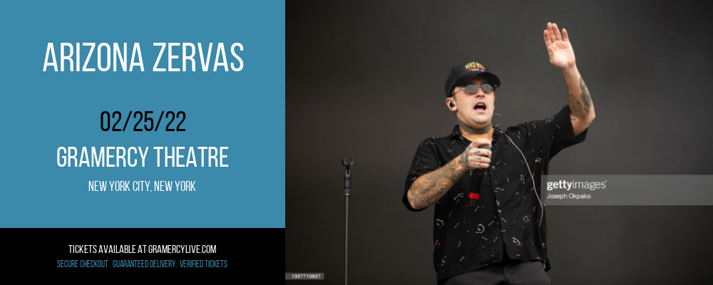 Arizona Zervas at Gramercy Theatre tickets Arizona Zervas at Gramercy Theatre