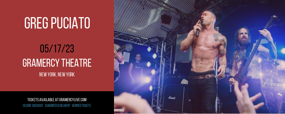 Greg Puciato at Gramercy Theatre tickets Greg Puciato at Gramercy Theatre