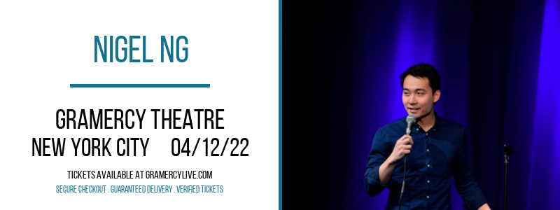 Nigel Ng at Gramercy Theatre tickets Nigel Ng at Gramercy Theatre