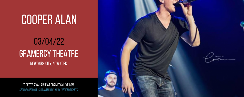 Cooper Alan at Gramercy Theatre tickets Cooper Alan at Gramercy Theatre
