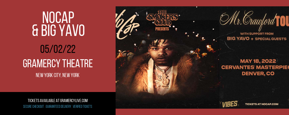NoCap & Big Yavo at Gramercy Theatre tickets NoCap & Big Yavo at Gramercy Theatre