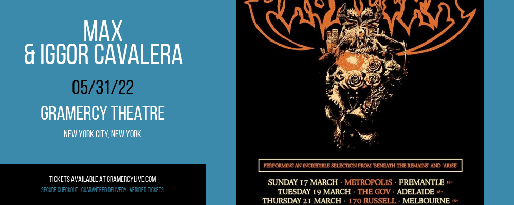 Max & Iggor Cavalera at Gramercy Theatre tickets Max & Iggor Cavalera at Gramercy Theatre