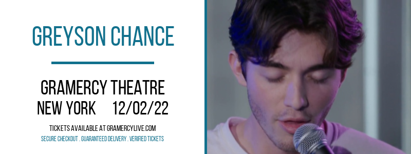 Greyson Chance at Gramercy Theatre