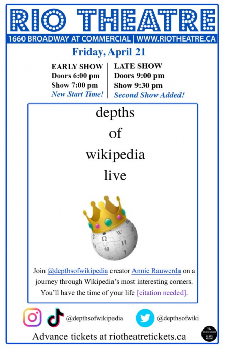 Depths of Wikipedia Live