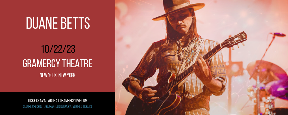 Duane Betts at Gramercy Theatre